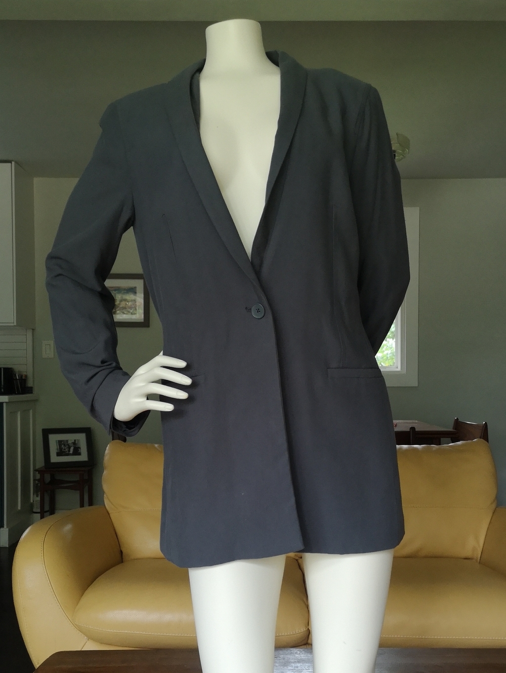 Banana Republic long gray blazer/jacket
